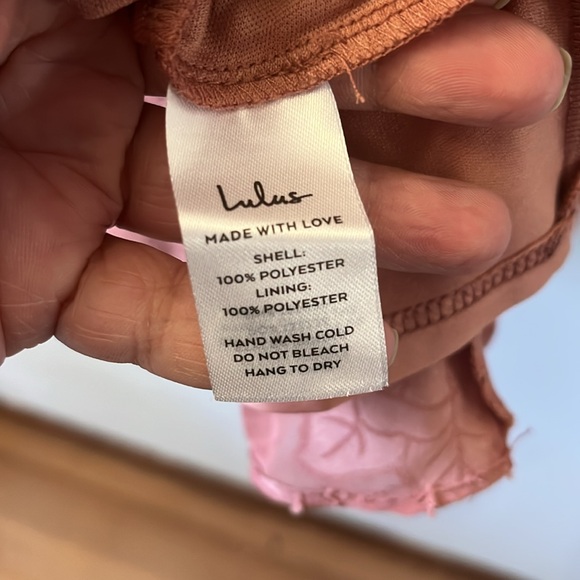 NWT Lulu's True Lover Floral Ruffled Strapless Mini Party Dress Pink Size XL - Picture 9 of 15